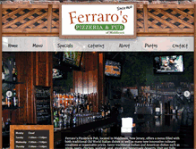 Tablet Screenshot of ferrarospizzeriapub.com